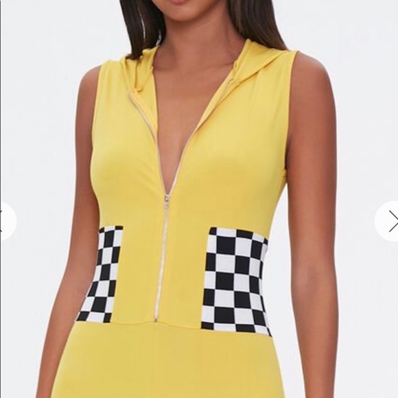 NWT FOREVER 21 Sexy Hooded Jumpsuit, M - Picture 2 of 5